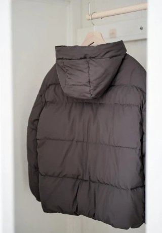 Chaqueta Acolchada Gris Antracita Stradivarius