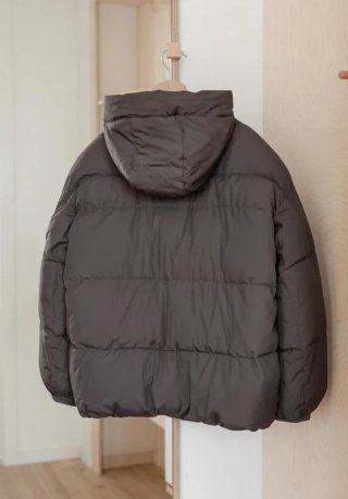 Chaqueta Acolchada Gris Antracita Stradivarius
