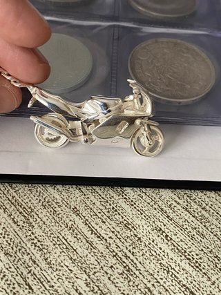 Llavero Moto Plata de Ley 925 Maciza