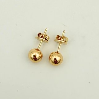 Pendientes Bola Oro 18K; 3,21g.