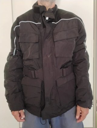 Chaqueta Moto MOVISTAR 3/4 Negra Hombre