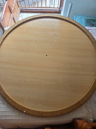 Tavolo consolle rotondo in legno