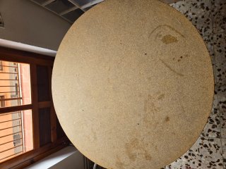Tavolo consolle rotondo in legno