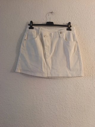 Falda vaquera blanca