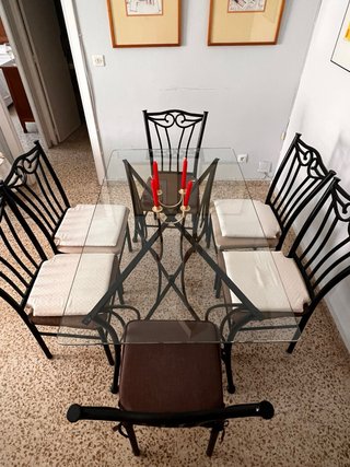 Conjunto de Mesa y 6 Sillas