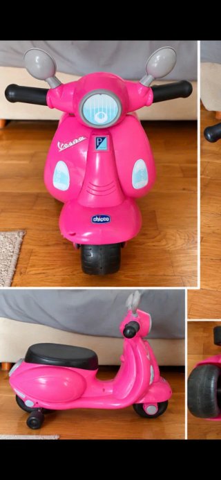 Vespa rosa de juguete para niños