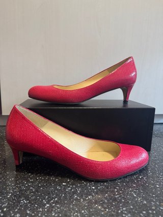 Tacones de Piel Rosas Talla 39