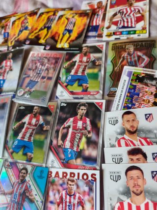 Lote cartas cromos Atlético de Madrid