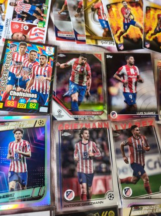 Lote cartas cromos Atlético de Madrid