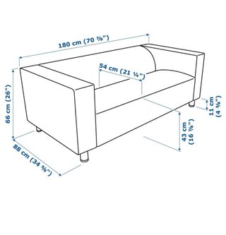 Sofá de dos plazas Ikea