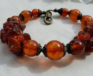 Pulsera ,ámbar,Natural,mujer,bojo,etnico