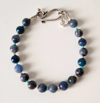 Bracciale donna con pietre blu
