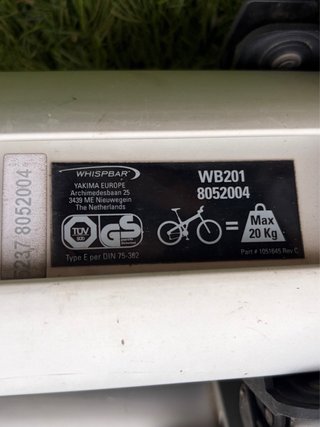 Portabicicletas Whispbar WB201 - 2 unidades