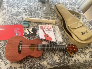 Ukelele Winzz con funda y accesorios