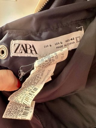 Chaqueta Bomber Reversible Zara Azul/Beige