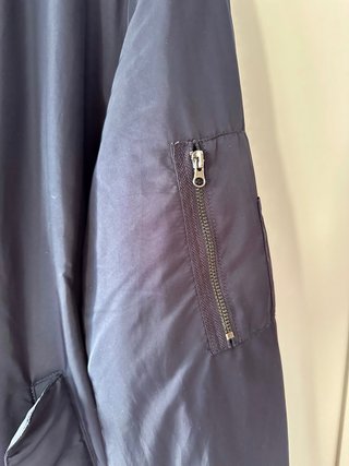 Chaqueta Bomber Reversible Zara Azul/Beige