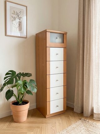 Cajonera madera y cristal nueva