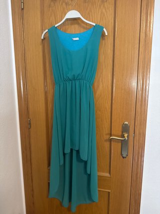 Vestido Azul Asimétrico Talla S