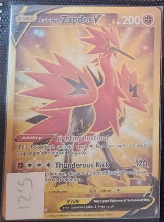 Carta Pokémon Galarian Zapdos V
