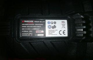 Amoladora Radial Angular 230mm Parkside bateria