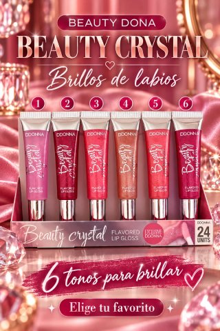 Set 24 Brillos de Labios DDONNA Beauty Crystal