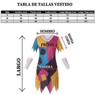 Disfraz Sally Talla S - Muñeca de Trapo Novia Jack