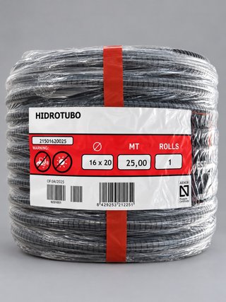 Hidrotubo 16x20 Gris Rollo 25 M