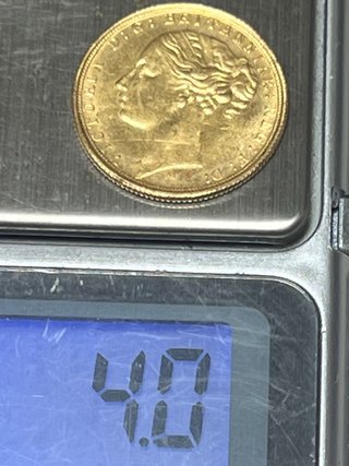 Moneda Oro 1/2 Soberano 1879 Gran Bretaña