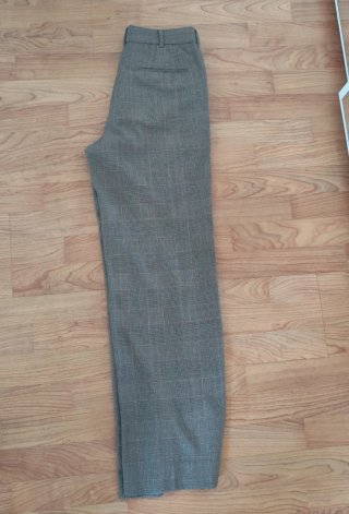 Pantalón Uniqlo x Ines Delafrange  a cuadros gris