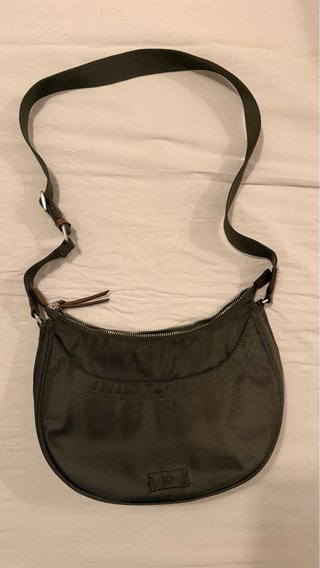 Bolso hobo de nylon caqui/marrón PARFOIS original