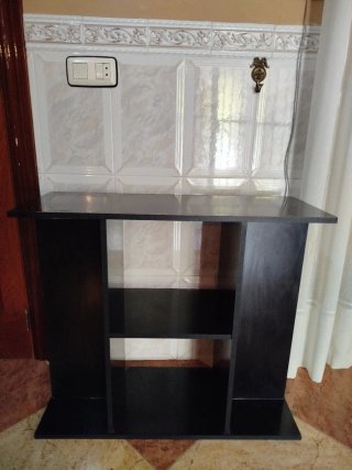 Mueble auxiliar negro madera