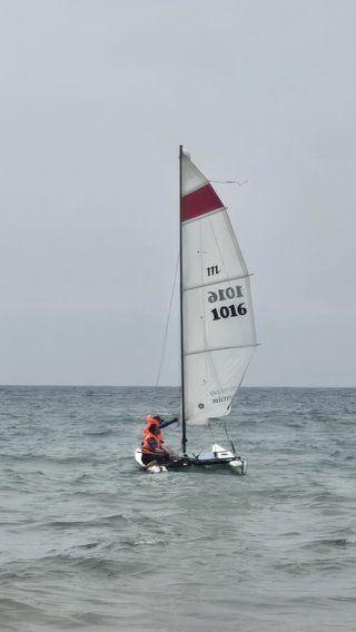 Catamarán Microcat completo + remolque
