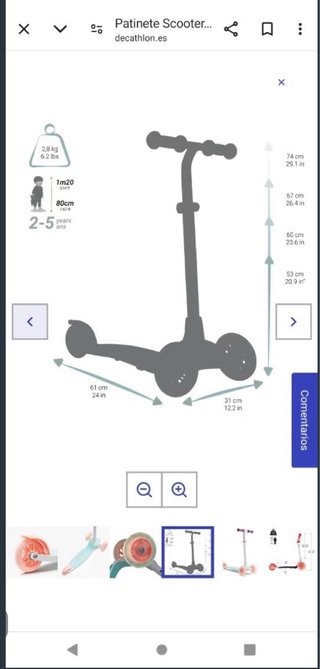 Patinete Oxelo B1 500 niños