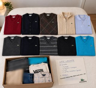Lote 10 Jerséis Lacoste +10 prendas de marca