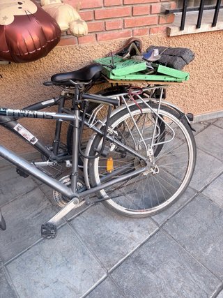 Bicicleta de paseo gris