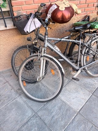Bicicleta de paseo gris