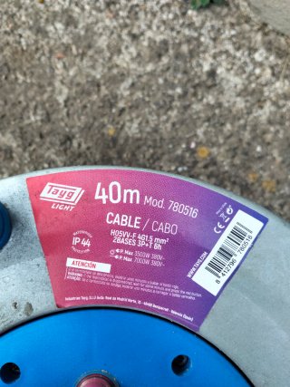 Alargo Enrollador de cable TAYG 25m y 40m