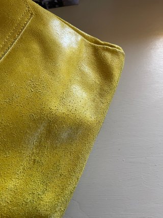 Borsa tracolla pelle Toscana gialla