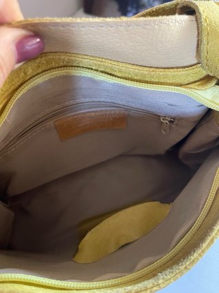 Borsa tracolla pelle Toscana gialla