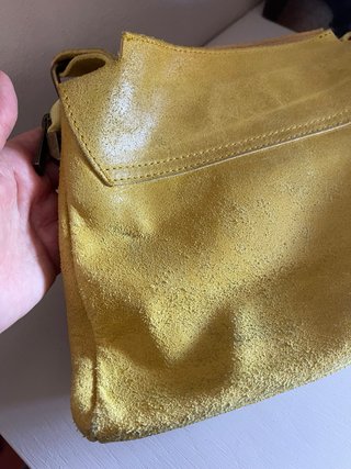 Borsa tracolla pelle Toscana gialla