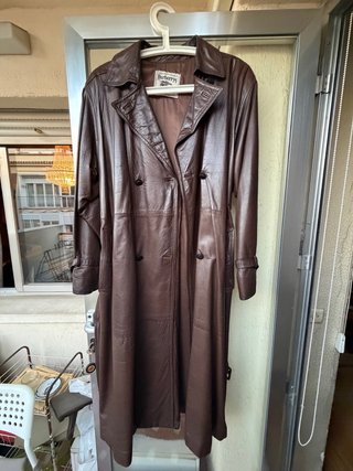 Gabardina Burberrys de Cuero Marrón