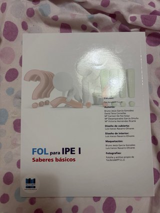 Libro FOL para IPE I - Saberes básicos