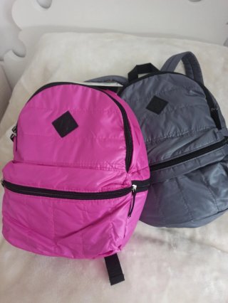 Lote 2 Mochilas (Rosa y Gris)
