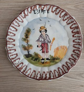 Set 4 Piatti Ceramica Stagioni