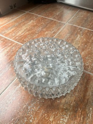 2 Focos de techo de cristal transparente