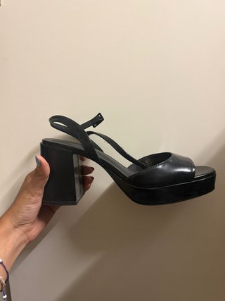 Sandalias de Tacón Negro