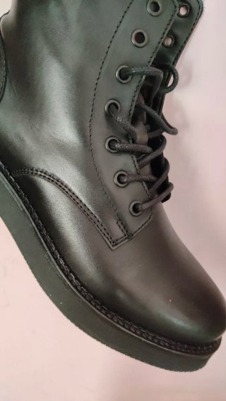Botines TOMMY JEANS Lace Up Flat Boot, ORIGINAL,
