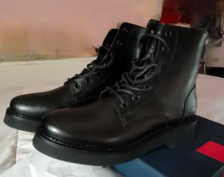 Botines TOMMY JEANS Lace Up Flat Boot, ORIGINAL,