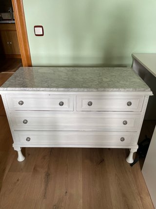 Cómoda de Madera con Encimera de Mármol