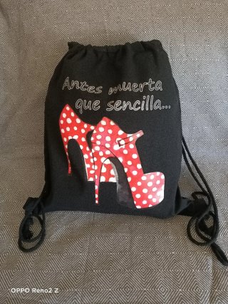 Mochila de Lona Negra